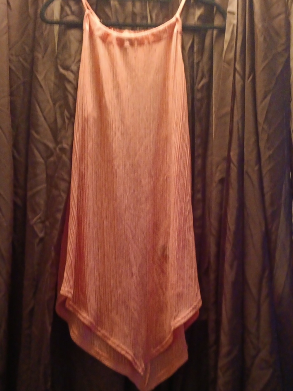 Pleated Cami In Coral